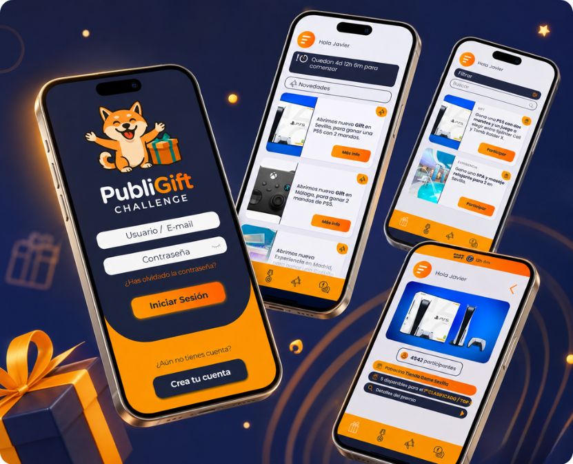 Desarrollo De App Y Estrategia De Marketing Para Publigift Challenge | Omnia Soluciones desarrollo de app y estrategia de marketing para publigift challenge por omnia soluciones.