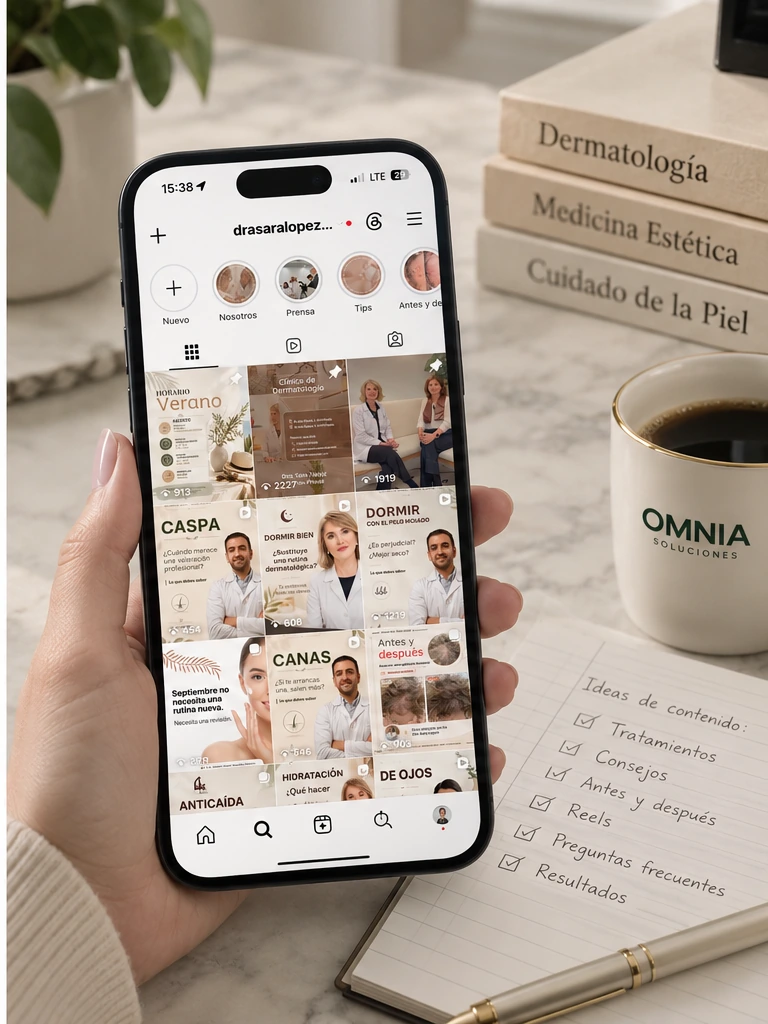 omnia soluciones - caso real instagram clinica sara lopez omnia